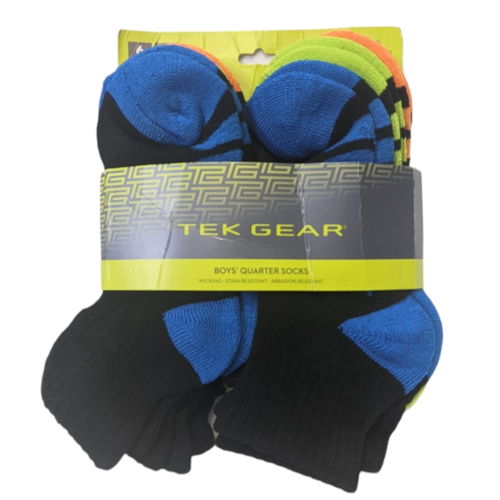 Boys quarter socks 6 pair NWT Tek Gear